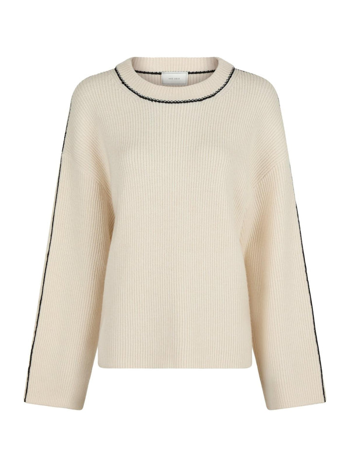 NEO NOIR Latte Knit Blouse Ivory