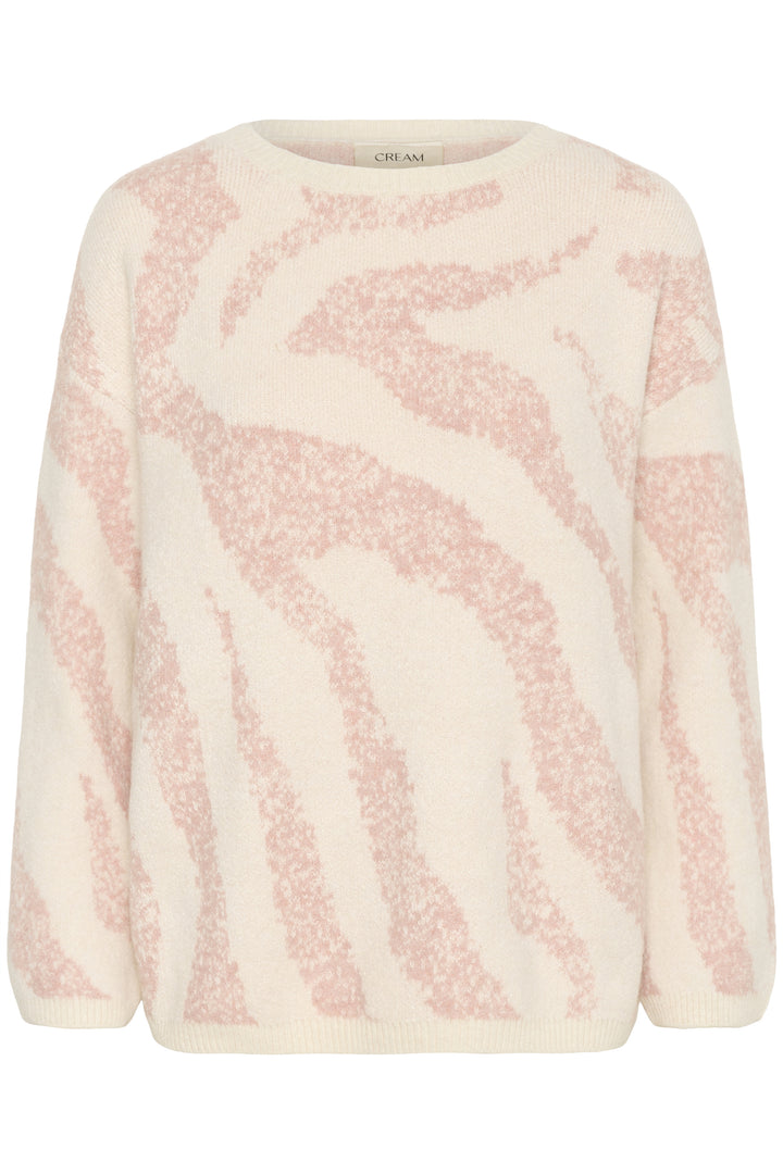 CREAM CRTemikka Knit Pullover Blush Animal Dot