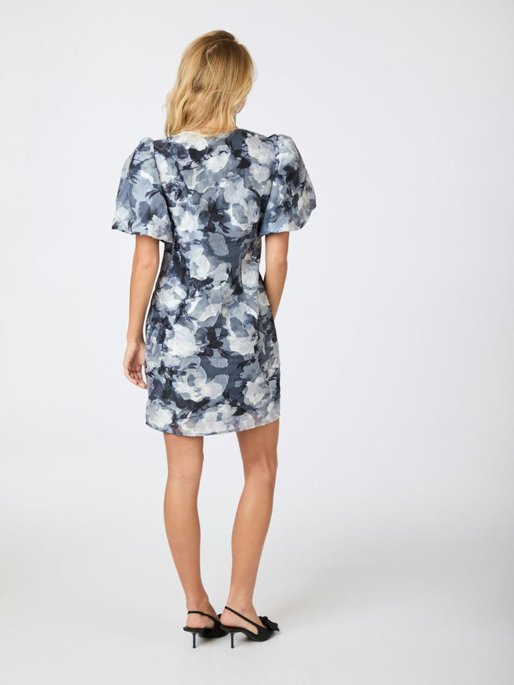 NEO NOIR Sika Brocade Floral Dress Floral Grey