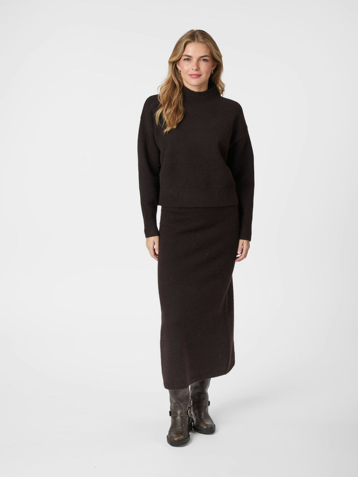 NEO NOIR Paulina Knit Blouse Dark Brown