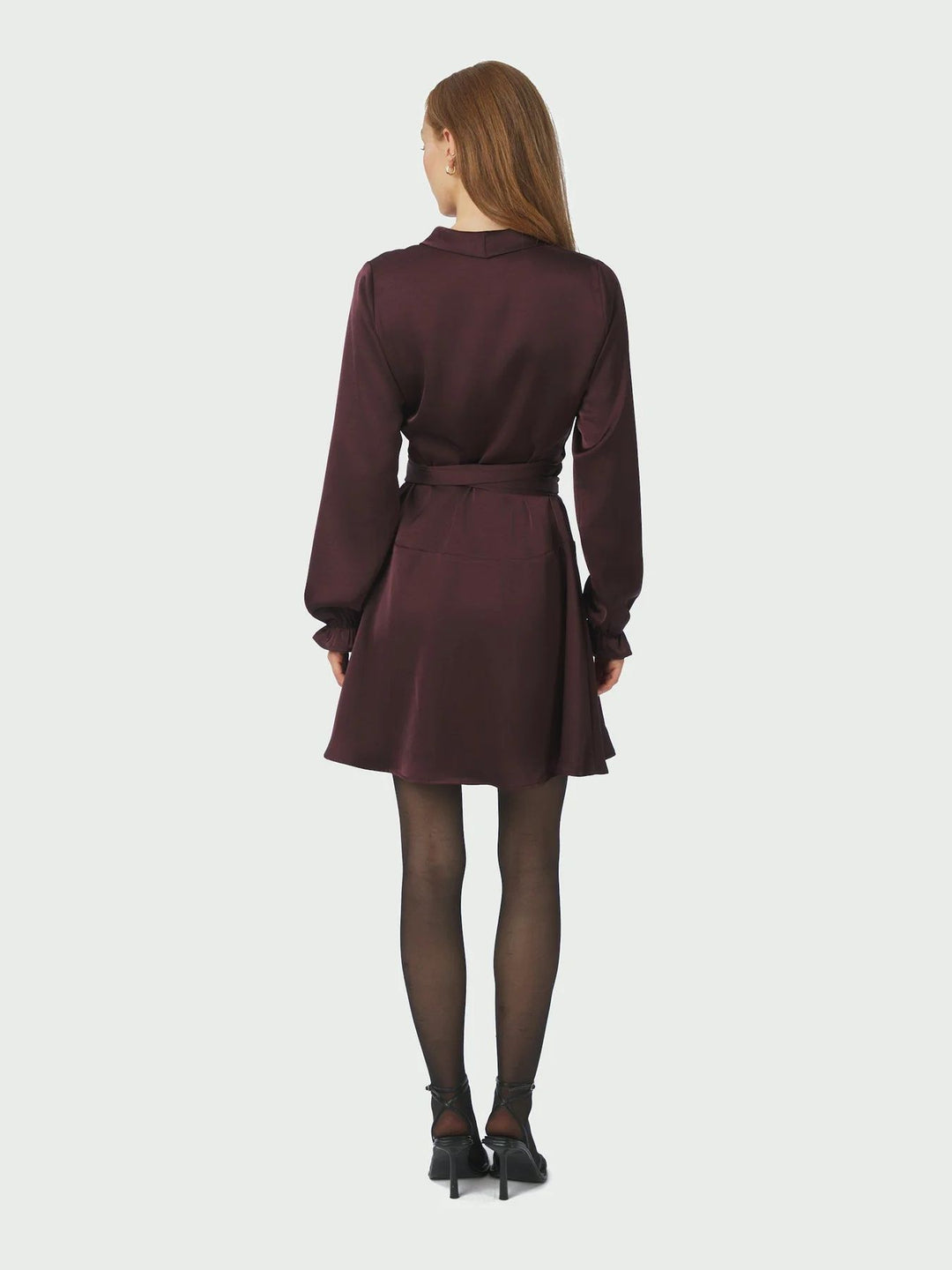NEO NOIR Colbie Heavy Sateen Dress Burgundy