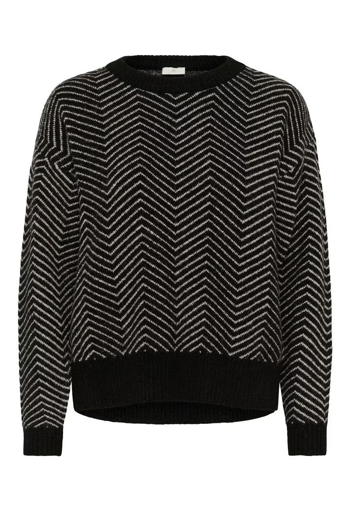 KAFFE KAbitzy Pullover Black/Feather Grey