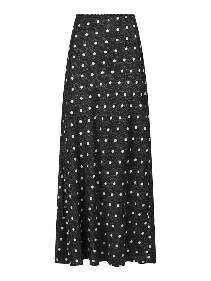 NEO NOIR Lola Retro Dot Long Skirt Black