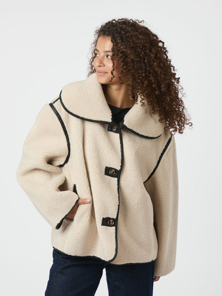 NEO NOIR Edmund Teddy Jacket Ivory