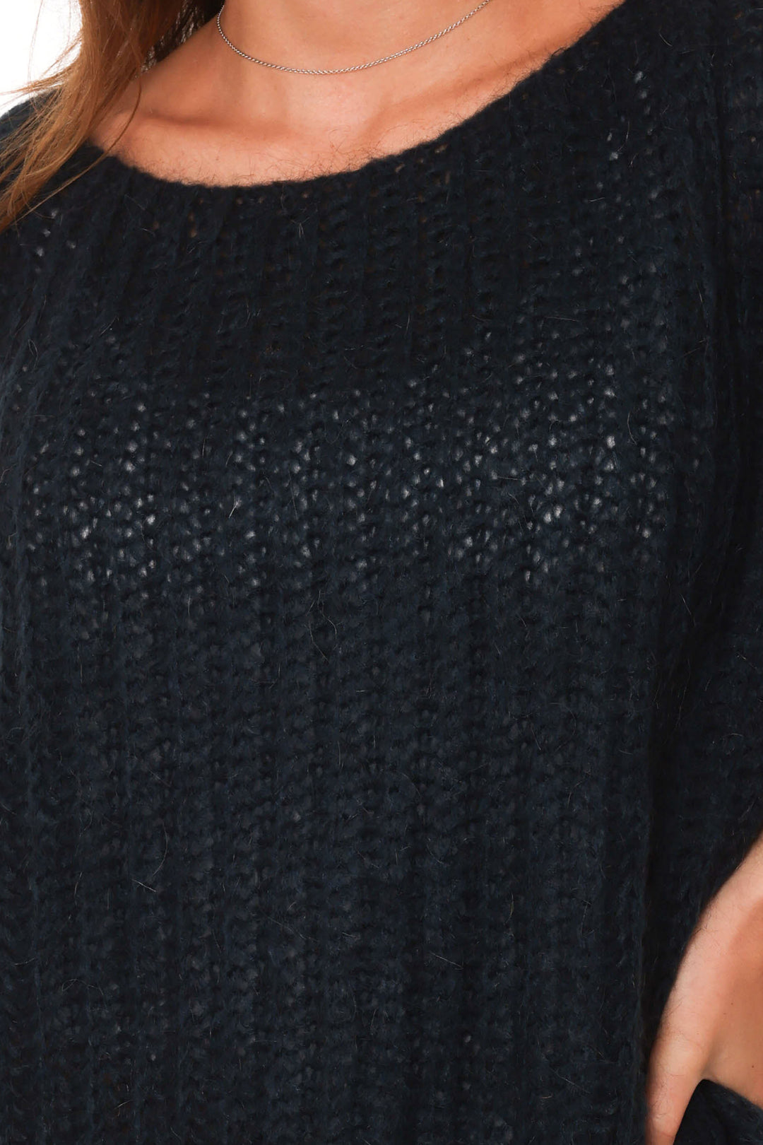 COPENHAGEN LUXE Elegant Knit With Mohair Navy Dark