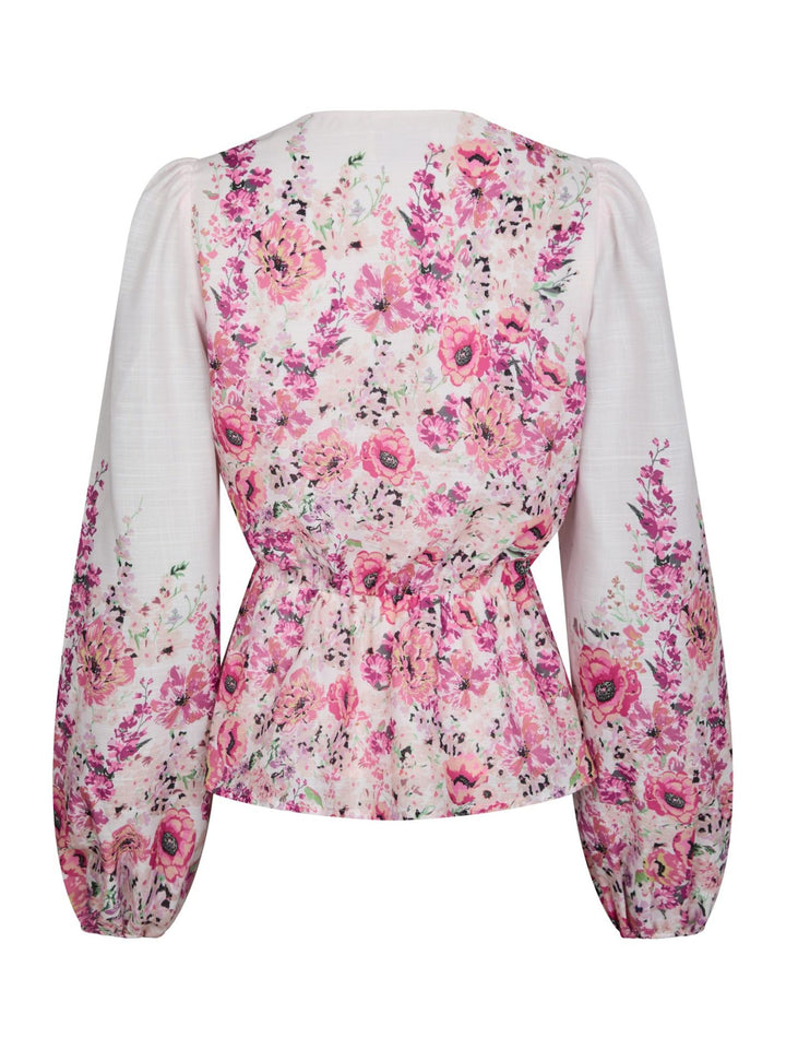 NEO NOIR Fie Flower Print Blouse Rose