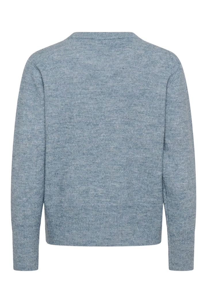KAFFE KAniel Crew Neck Pullover Windward Blue Melange
