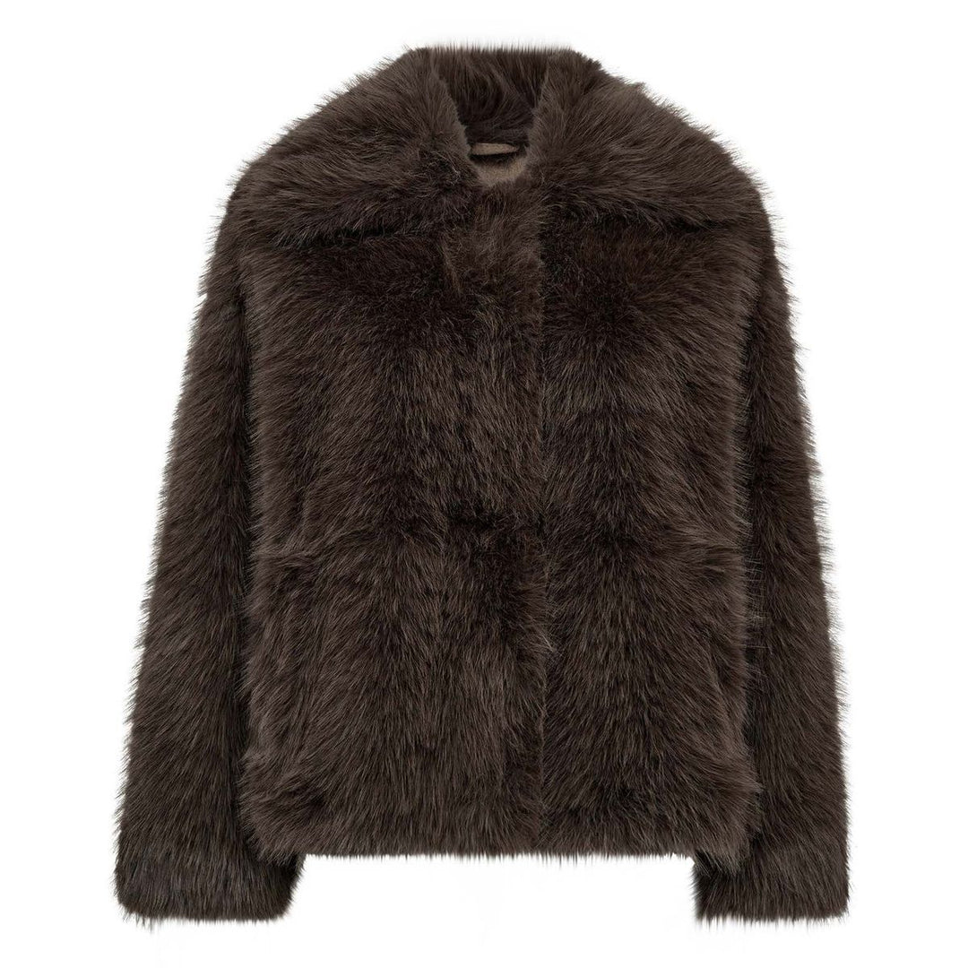 CO´COUTURE KitaCC Furry Jacket Walnut