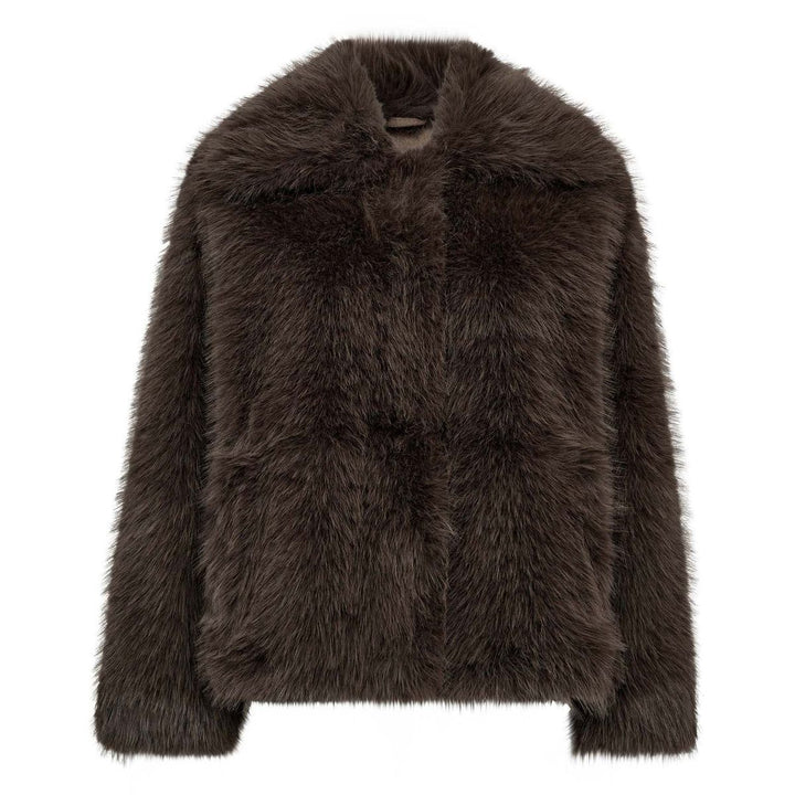 CO´COUTURE KitaCC Furry Jacket Walnut