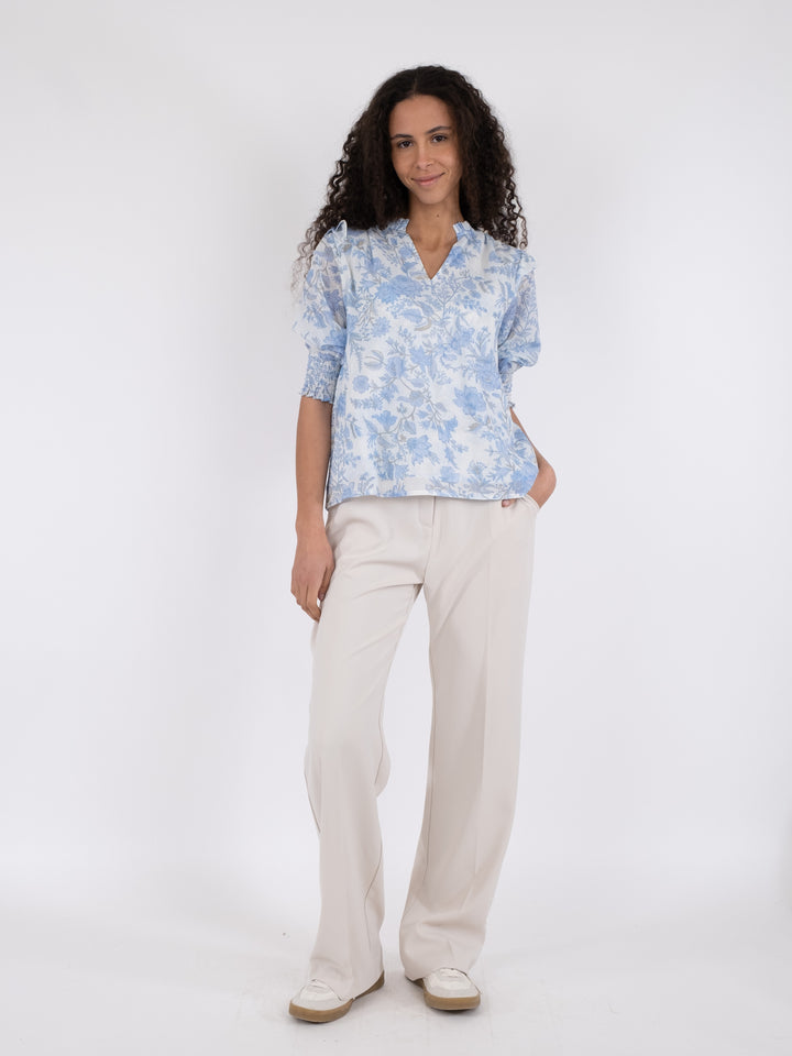 NEO NOIR Davina Rose Field Blouse Light Blue