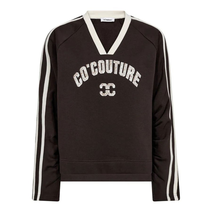 CO´COUTURE BatuCC Coco V-Sweat Dark Brown
