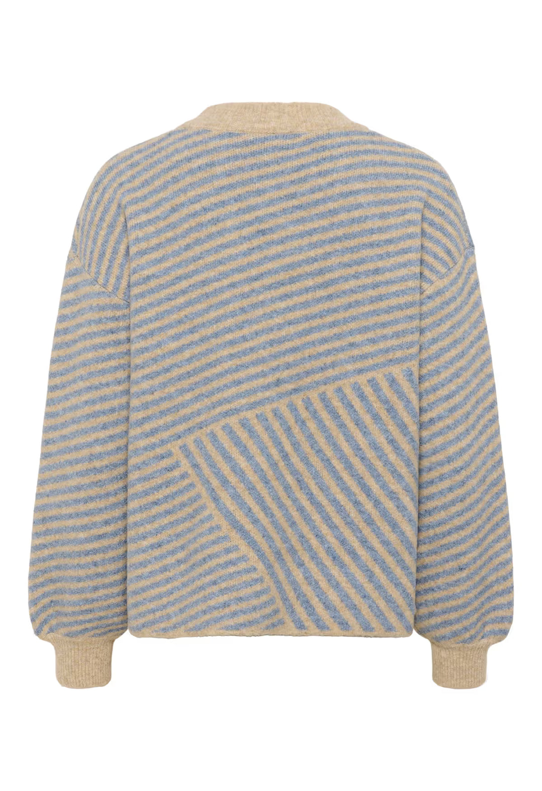 KAFFE KAverana Knit Pullover Feather Grey Mel / Windward Blue