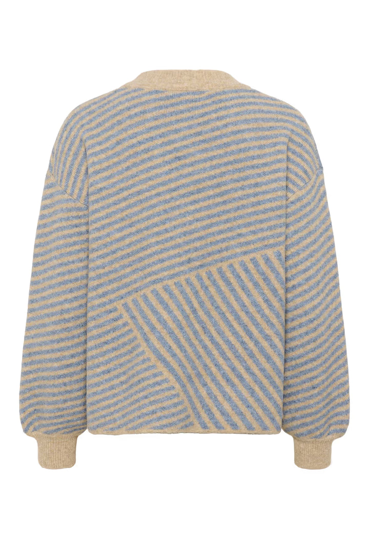 KAFFE KAverana Knit Pullover Feather Grey Mel / Windward Blue