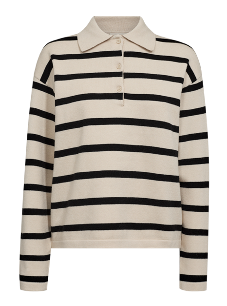 FREEQUENT FQClaura-Pullover MoonBeam Melange w. Black