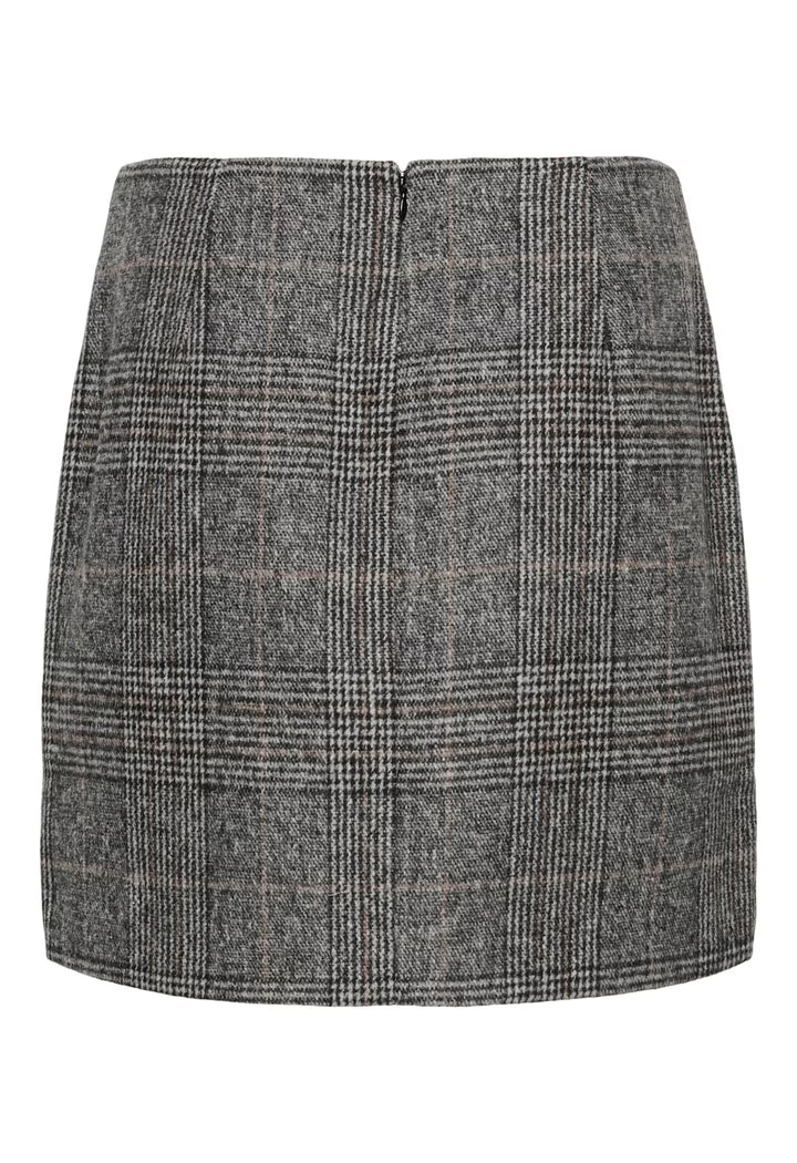 KAFFE KAvivian Pencil Skirt Grey Prince Of Wales Check