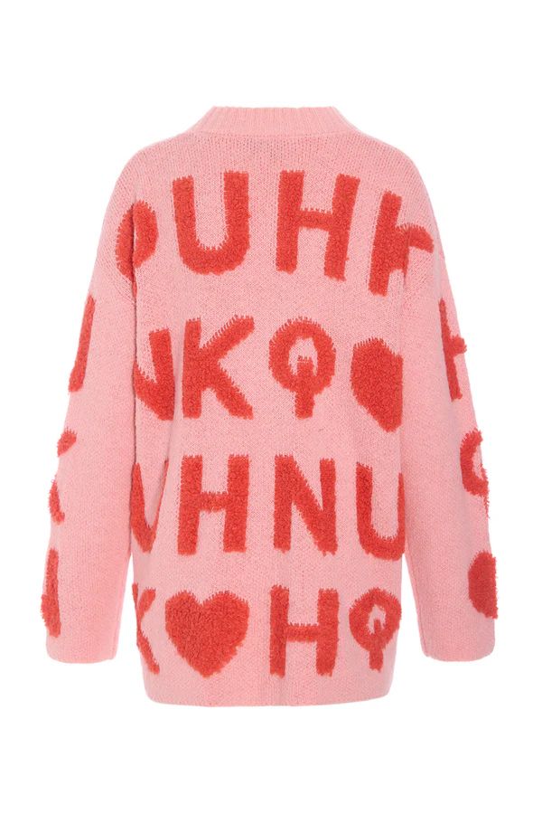 HUNKØN Jenny Knit Cardigan Pink