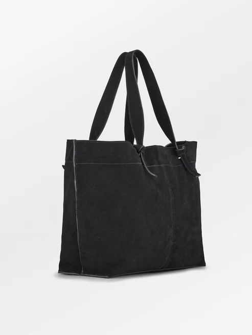 BECKSÖNDERGAARD Suede Veg Aubrey Bag Black