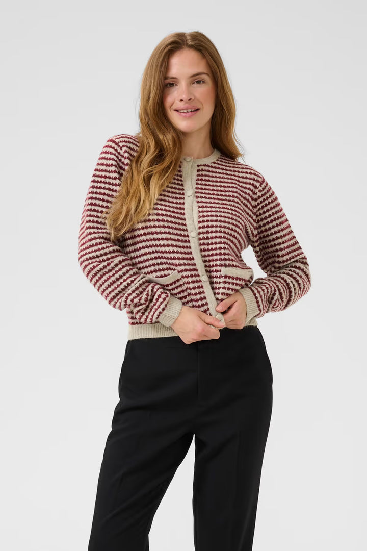 KAFFE KAEllery Knit Cardigan Feather Gray Mel/Windsor