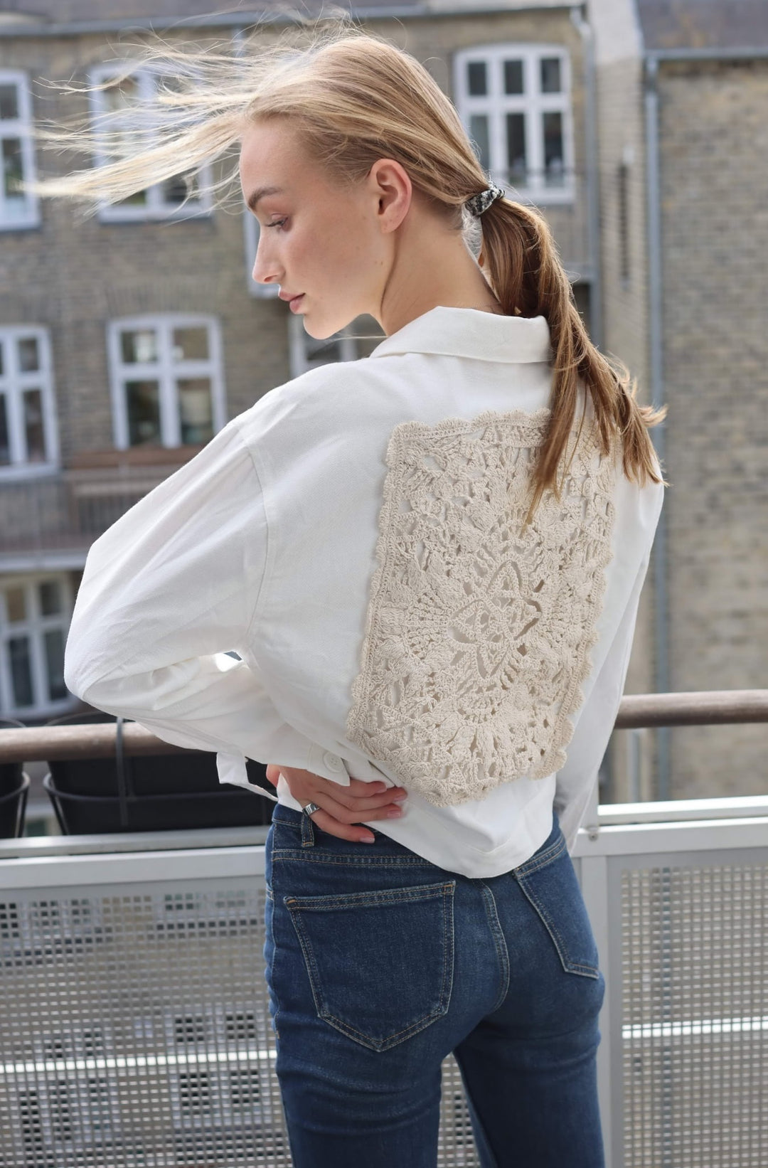 COPENHAGEN LUXE Jacket Embroidery Back Creme