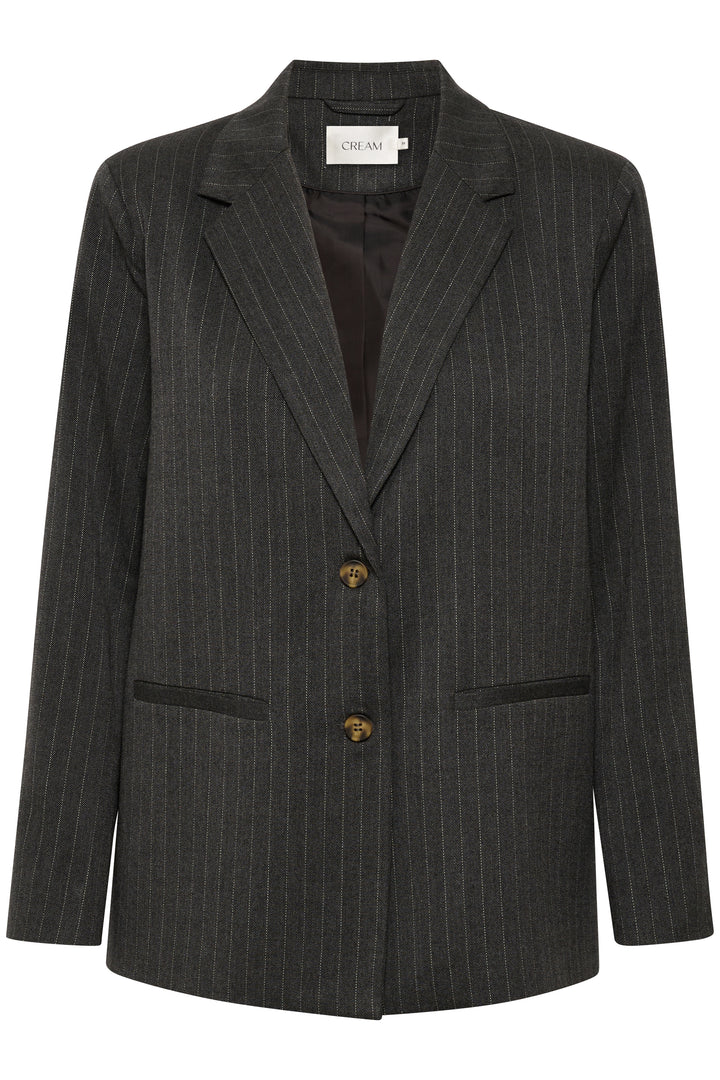 CREAM CRNavan Blazer Grey Melange Pinstripe