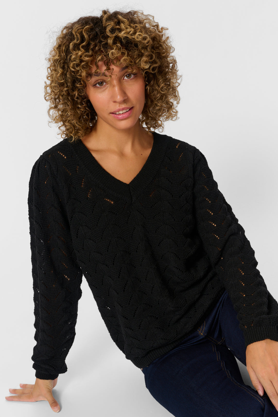 CREAM CRHami Knit Pullover Pitch Black