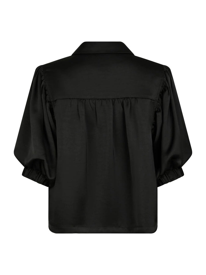 NEO NOIR Etta Heavy Sateen Shirt Black