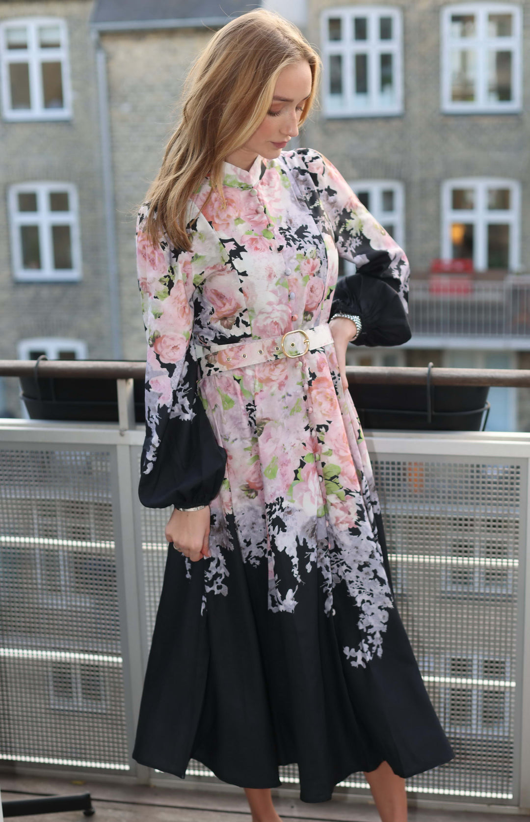 LONG DRESS Advanced Digital Print Black