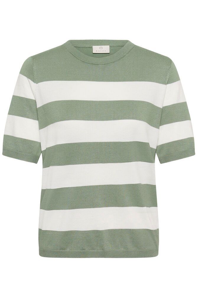 KAFFE KAlizza Striped Knit Seaspary / Chalk Wide Striped