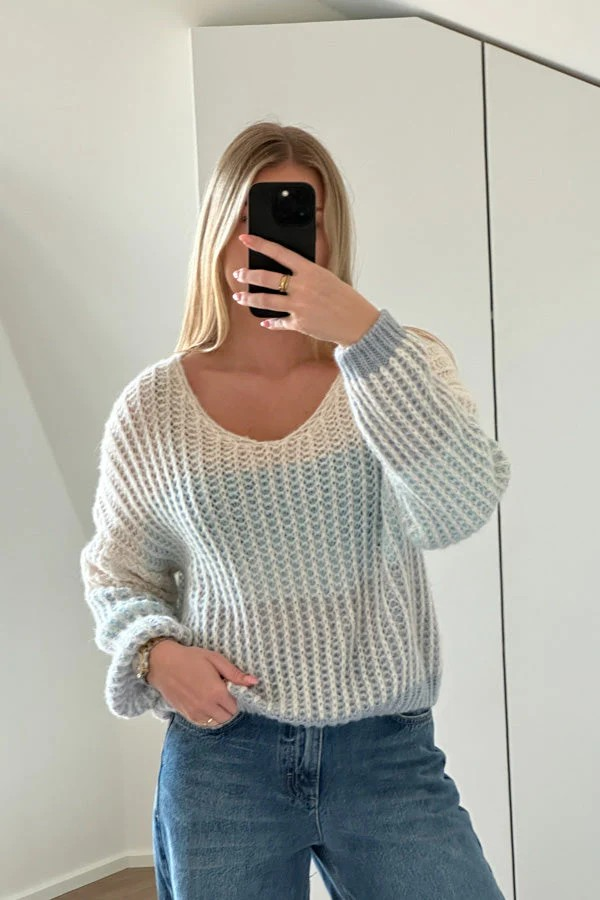 NOELLA Lillie Knit Cheyenne Blue Stripe