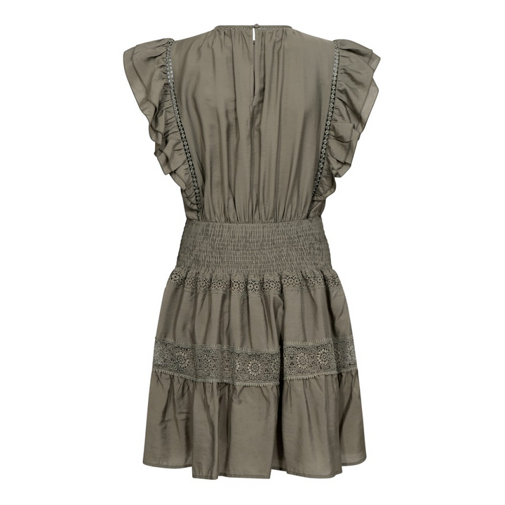 CO´COUTURE CallumCC Frill Pintuck Dress Army