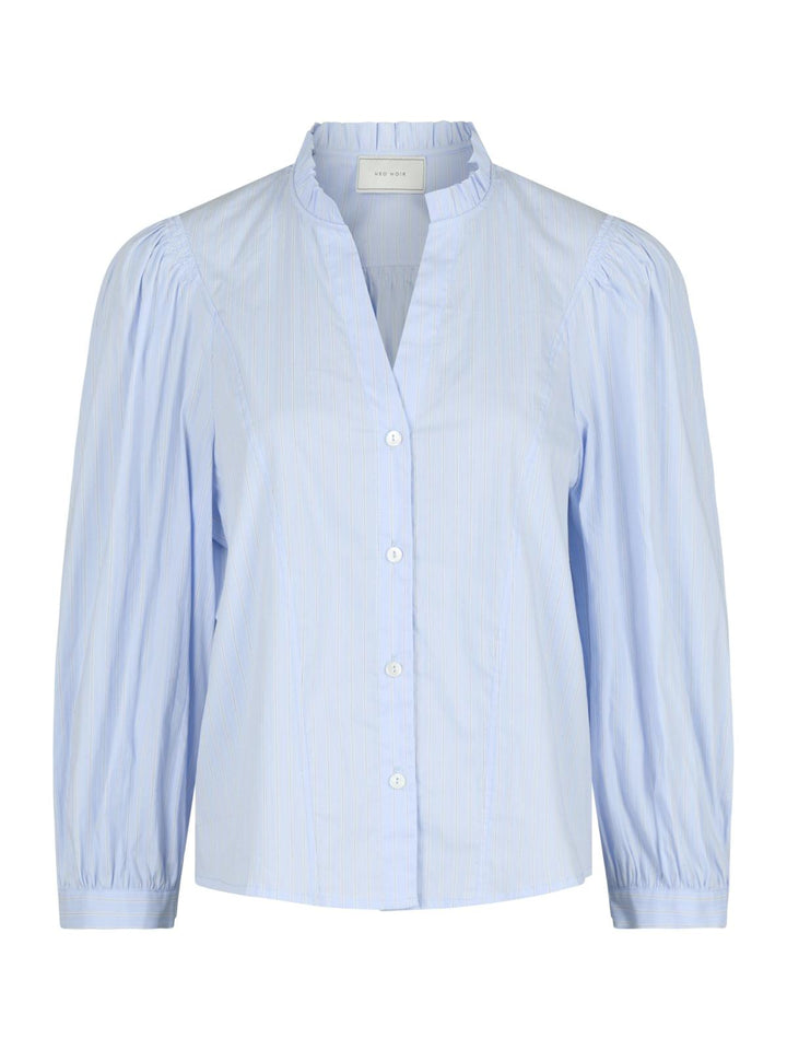 NEO NOIR Barba Stripe Blouse Light Blue