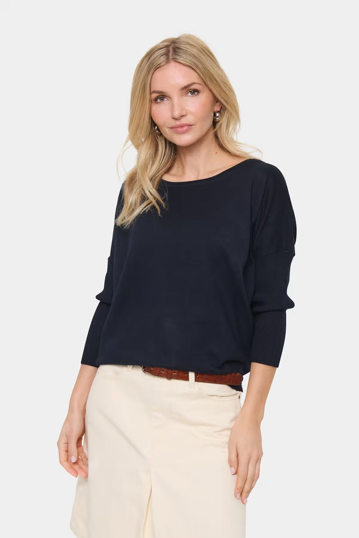 SAINT TROPEZ A2561 MilaSZ R-Neck Pullover Night Sky