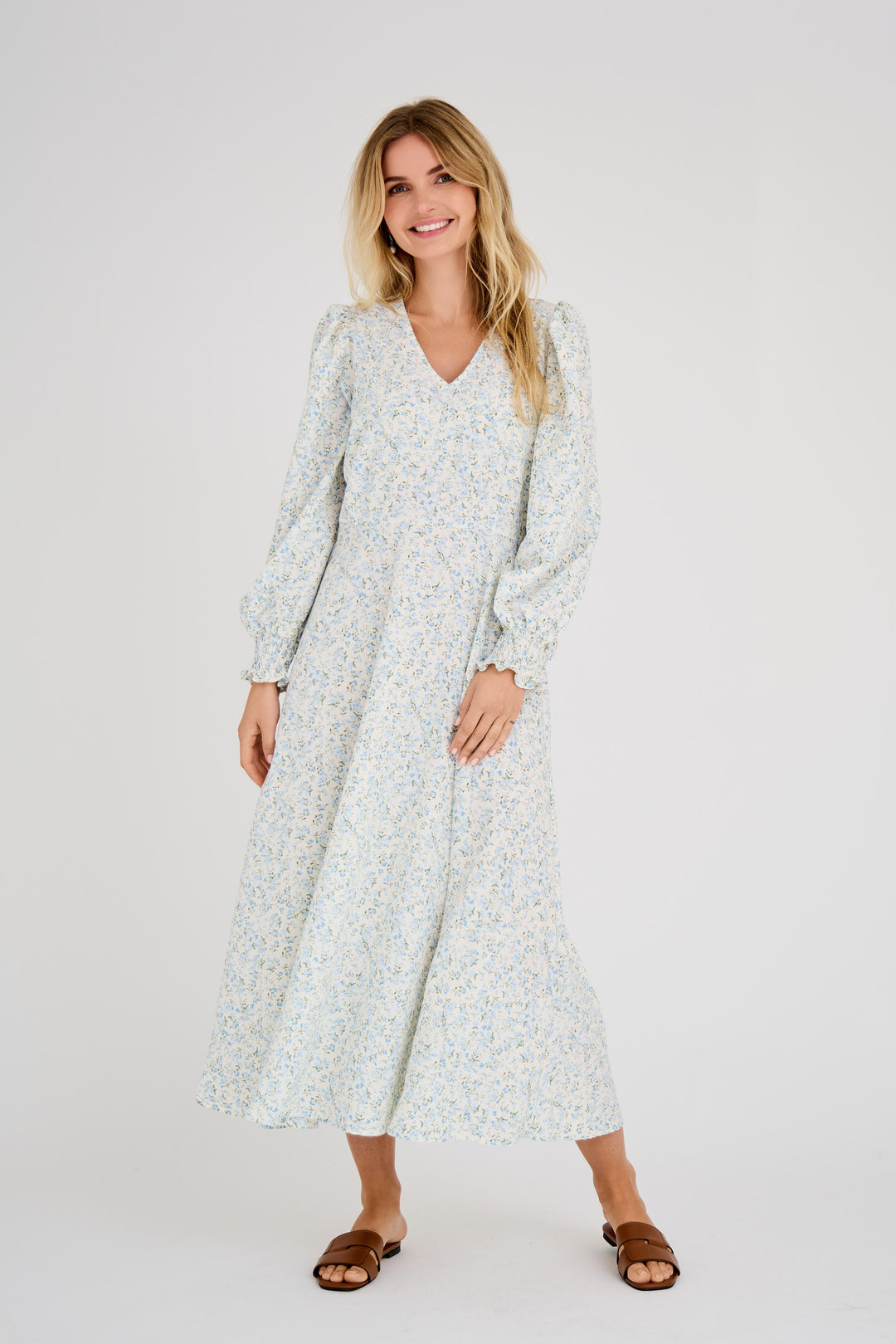 A-VIEW Leoni Dress Blue/White