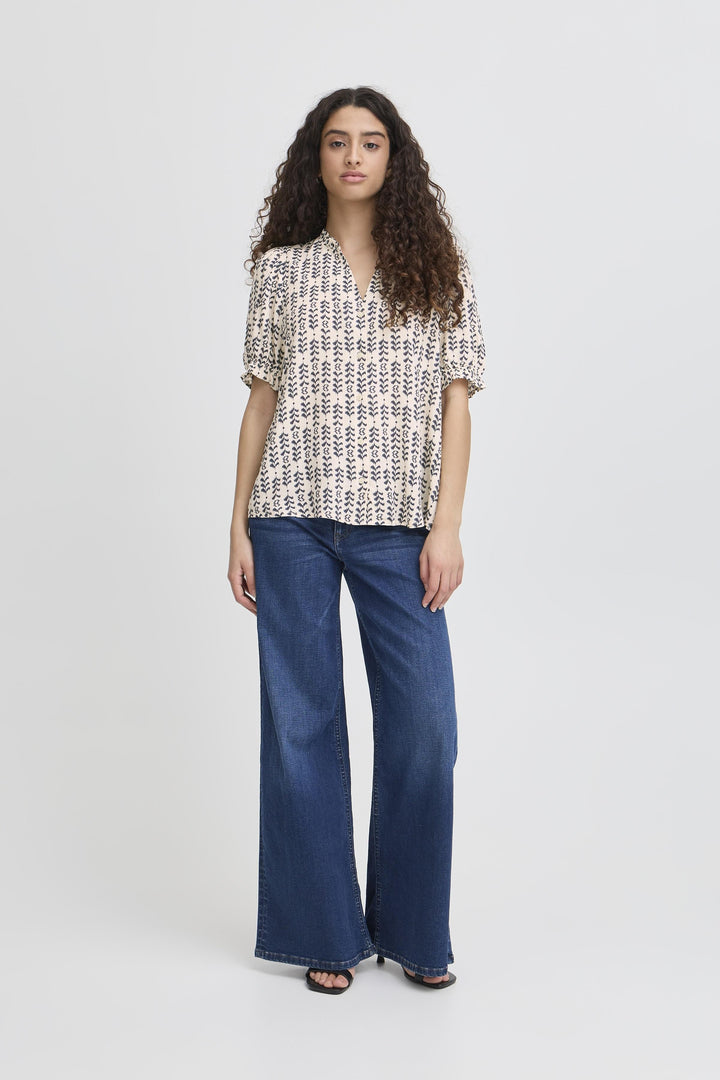 ICHI IHvera SH20 Birch Ikat Stripe