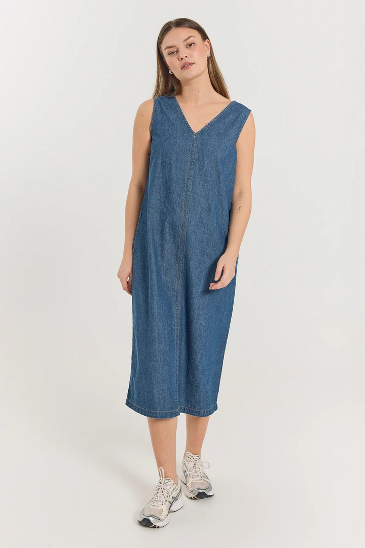 FREEQUENT FQlisea-Dress Medium Blue Denim