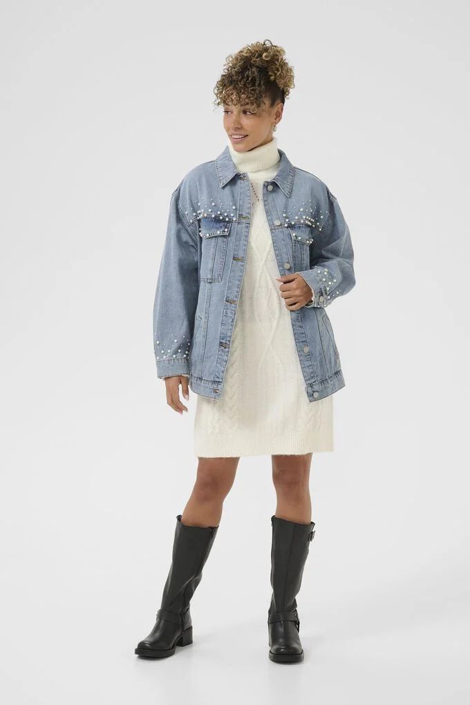 CREAM CRViv Deco Jacket Miami Light Blue Denim