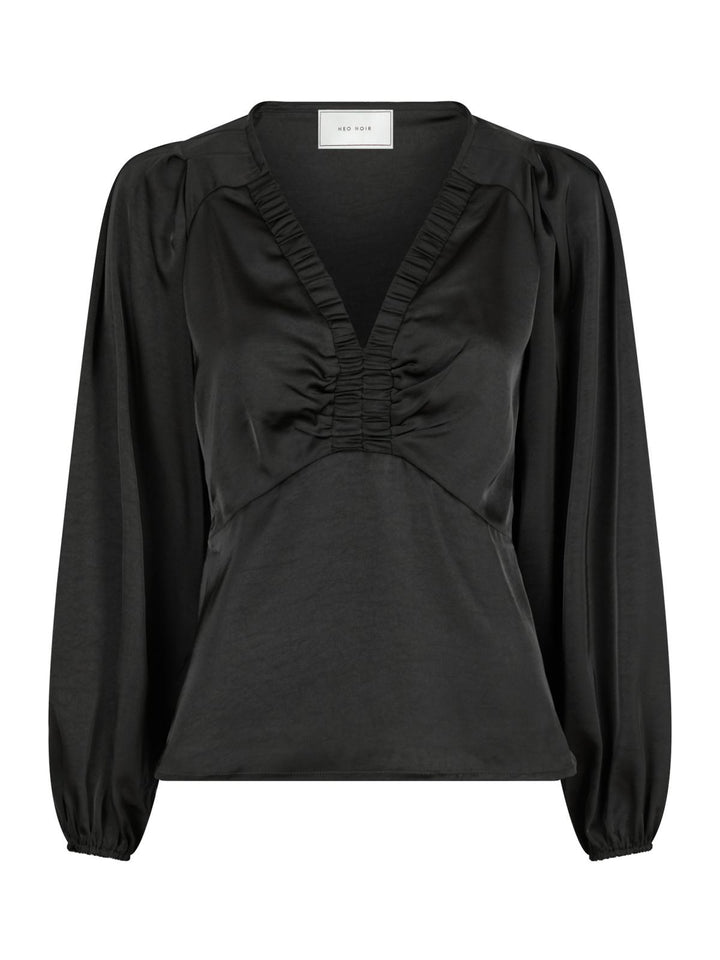 NEO NOIR Istana Heavy Sateen Blouse Black