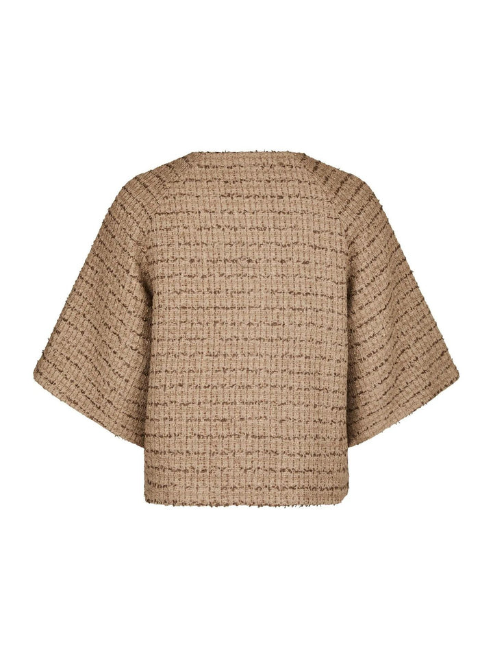 NEO NOIR Rosella Boucle Mini Jacket Taupe