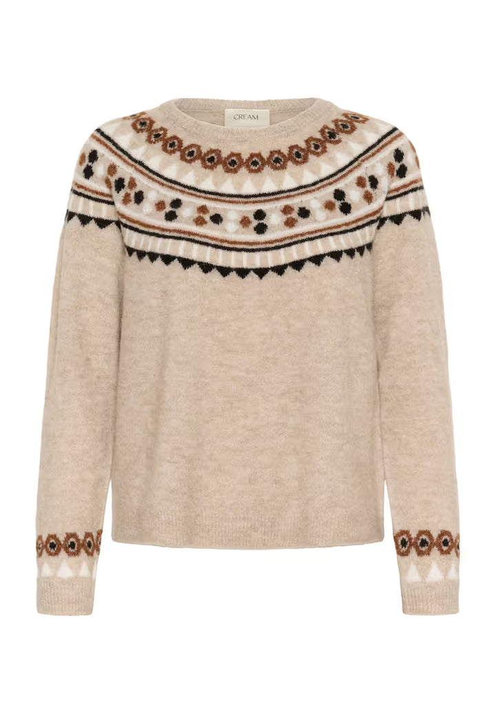 CREAM CRCherrie pullover Cobblestone Melange