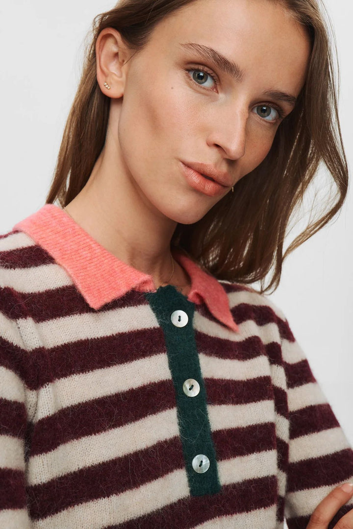 NÜMPH NUCiara Riette Stripe Pullover Winetasting