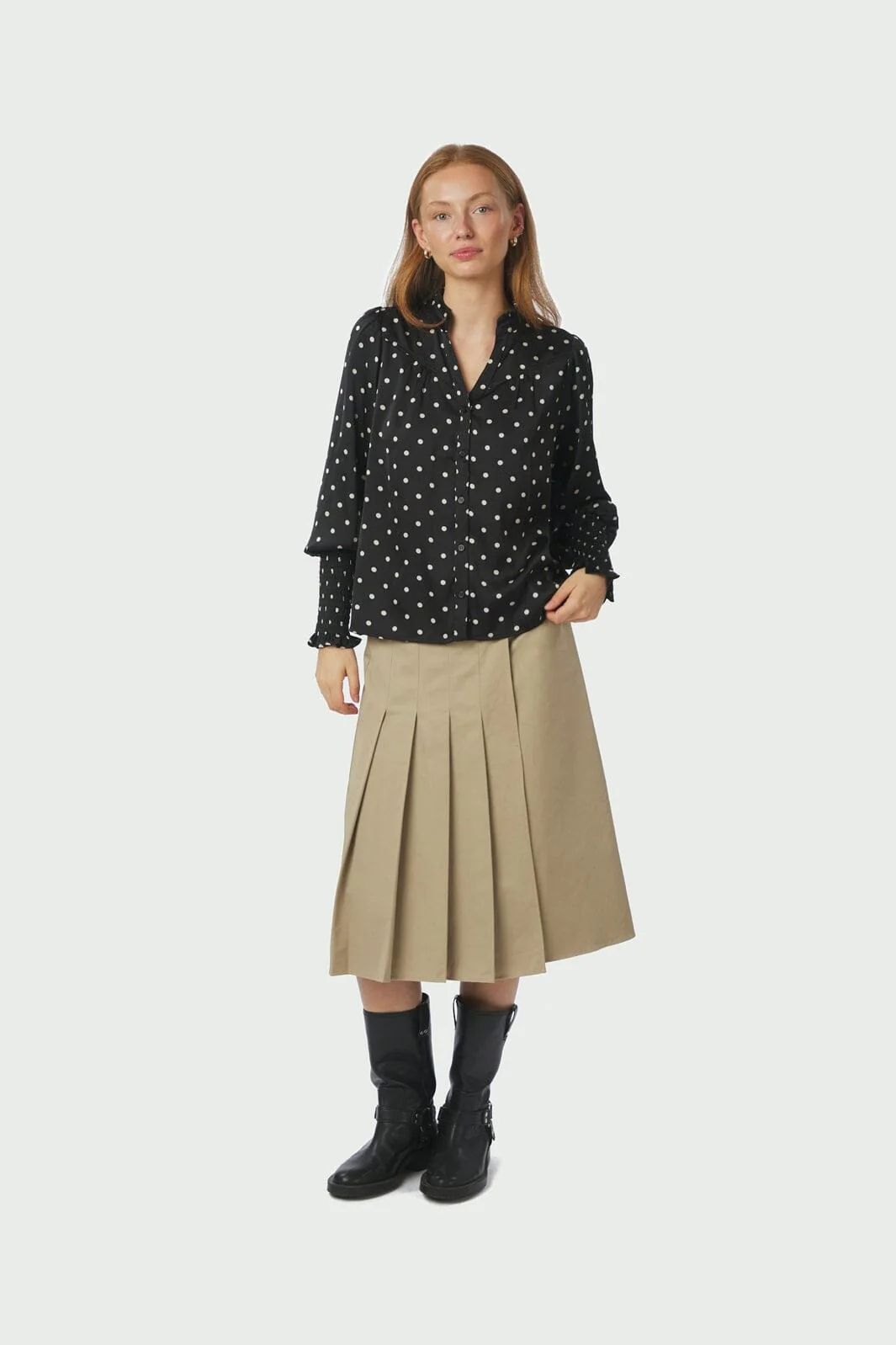 NEO NOIR Camisa Dot Blouse Black