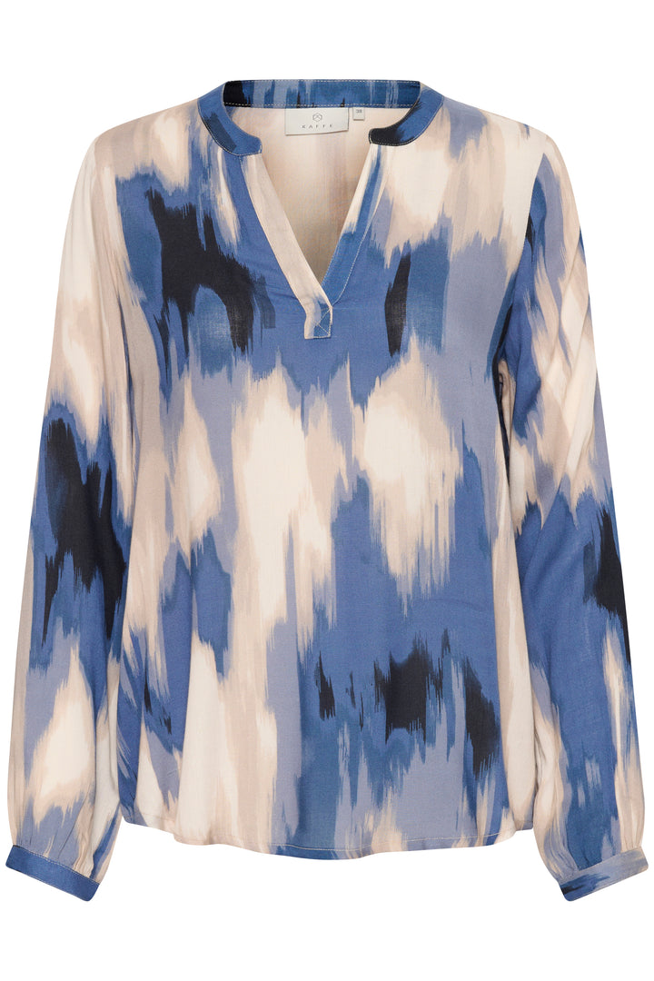 KAFFE KAbeathe Blouse Blue Abstract Print