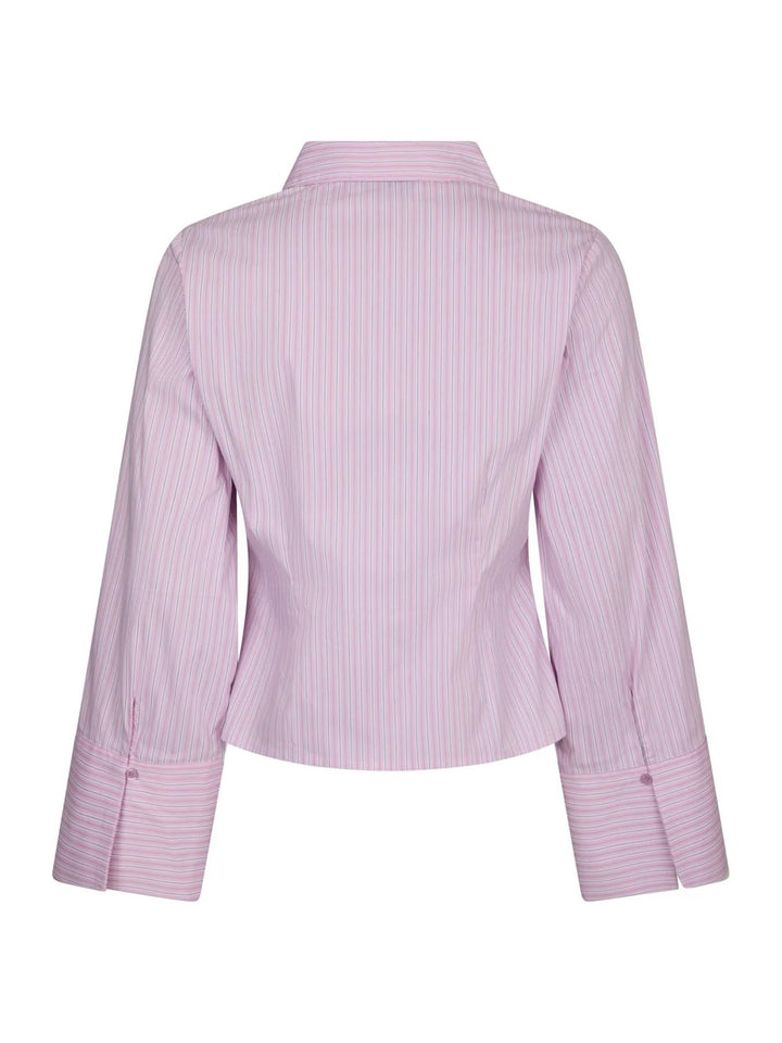 NEO NOIR Rosa Shadow Stripe Shirt Light Pink