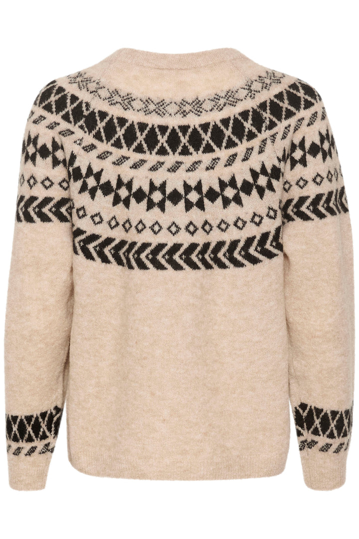 CREAM CRCherrie Knit Pullover Ancient  Scroll Jaquard