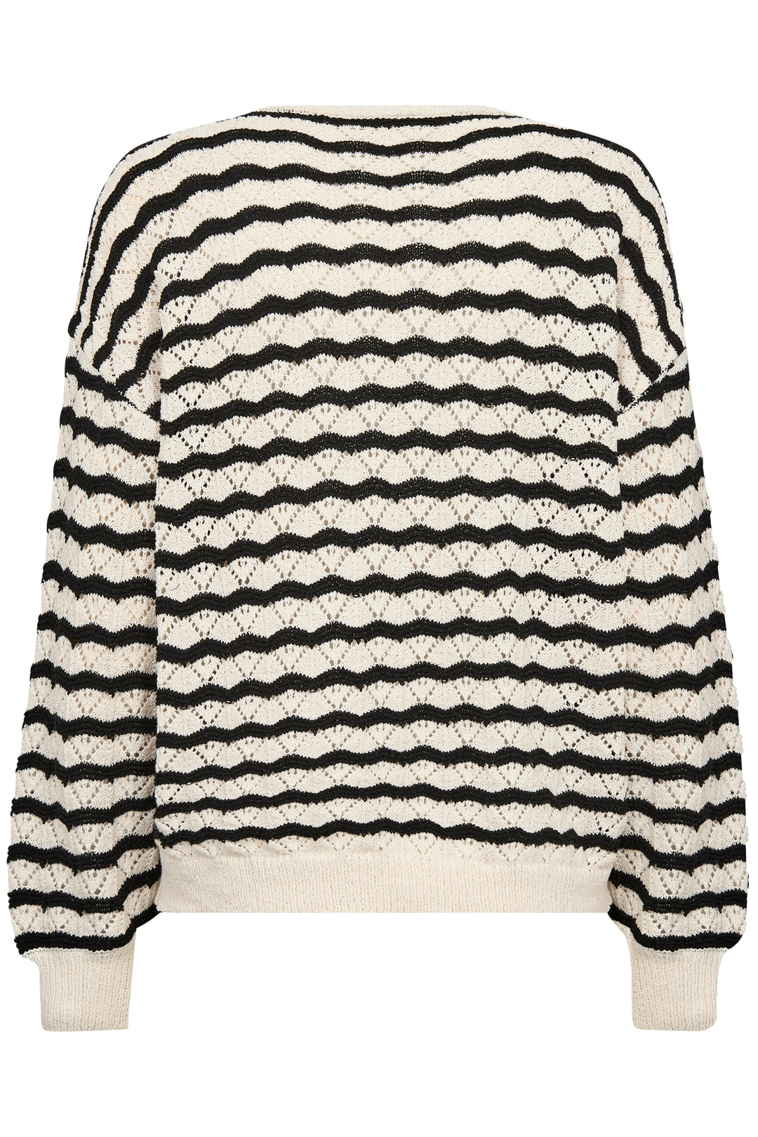 CREAM CRPoppi Knit Pullover Salt Pepper Stripe