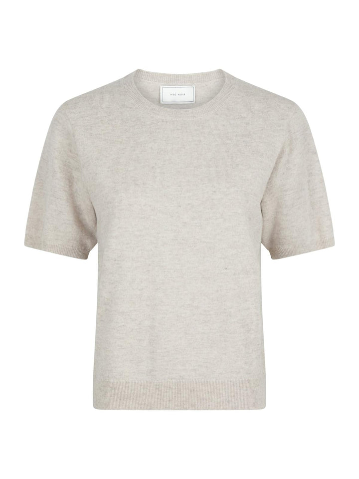 NEO NOIR Missy Knit Tee Sand Melange