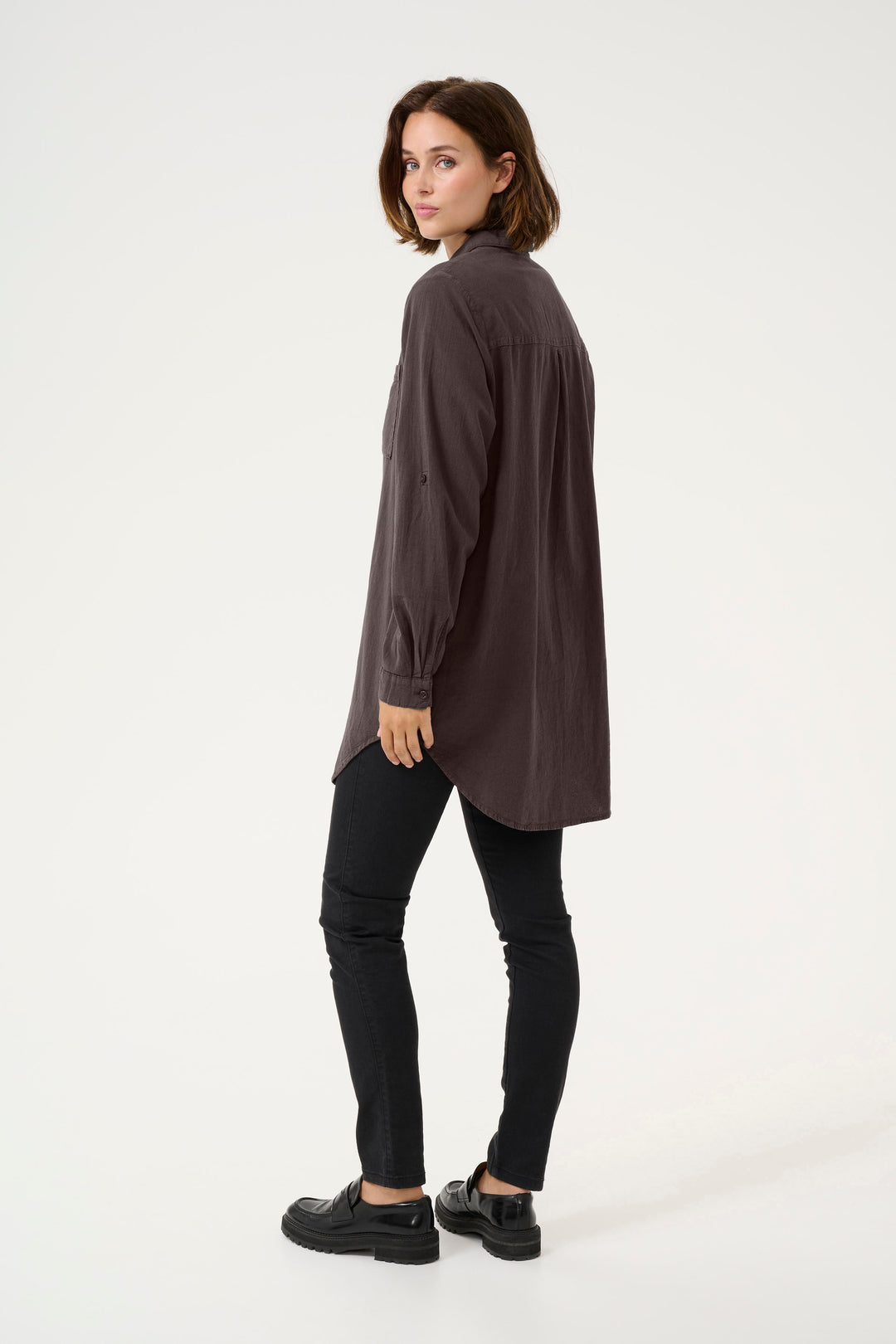 KAFFE KAnaya Shirt Tunic Black Oyster