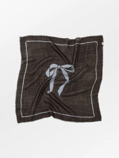 BECKSÖNDERGAARD Bow Wica Scarf Hot Fudge Brown