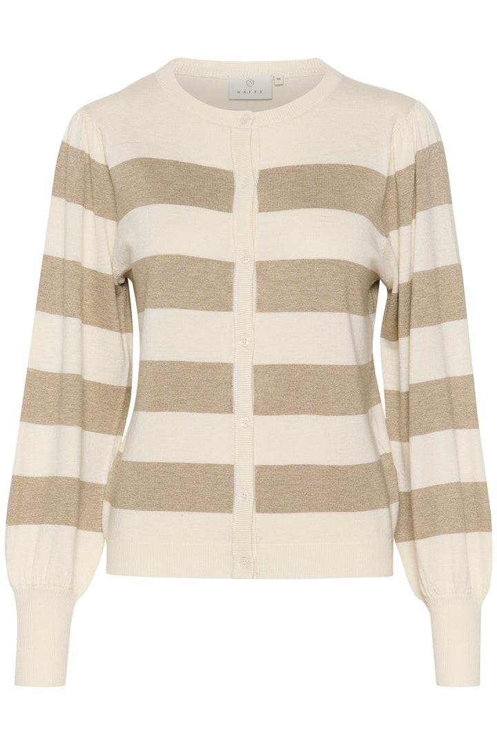 KAFFE KAlizza Striped Cardigan Chinchilla