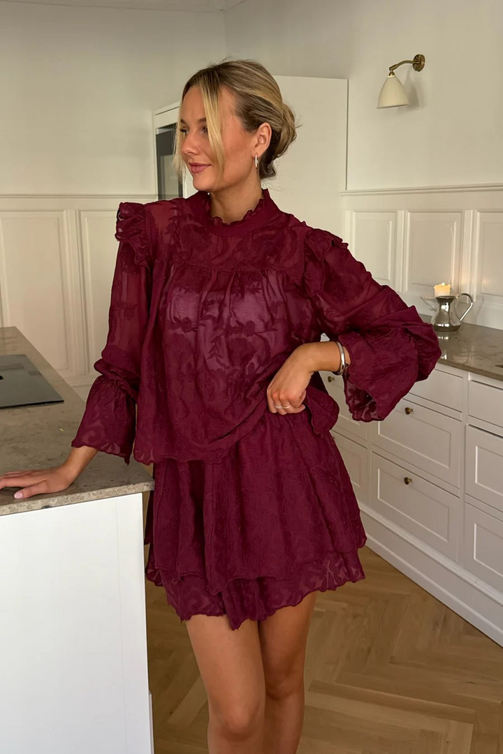 BYIC EllinorIC Lace Shirt Vintage Bordeaux
